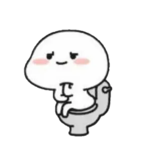 🪐 carino, bagno, seduto, cartone animato telegram sticker