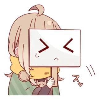 😣 スッ อนิเมะ, ผู้หญิง, เศร้า, ป้าย, คาวาอิ telegram sticker