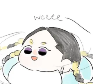 🥲 weeee dessin animé, personnage, ouiiii, dessin telegram sticker