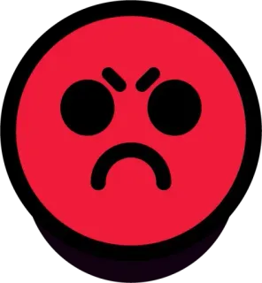 😠 angry, emoji, red, expression, frustrated, emoticon telegram sticker