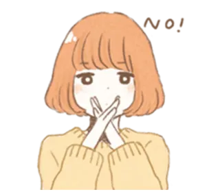 ❌ dziewczyna anime, słodkie, kreskówka, dziewczyna, kobieta, sweter, rumienić się telegram sticker