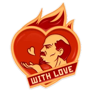 😘 WITH LOVE amore, cuore, affetto, saluto, bacio telegram sticker