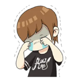 😭 flaw reps Kartun, Sedih, Menangis, Air mata, Emo, Karakter whatsapp sticker