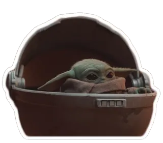 😇 Grogu The Mandalorian Grogu, Baby Yoda, Star Wars, The Mandalorian, Disney+, Alien, imut, fiksi ilmiah whatsapp sticker