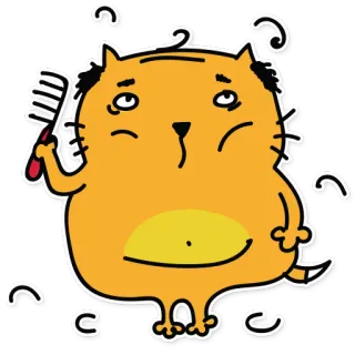 👴 cat, animal, cartoon, illustration, sticker, pet telegram sticker