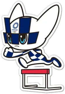 🏃 Miraitowa Tokyo 2020 Olympic Games Tokyo 2020 mascot, olympics, tokyo 2020, sports, character, athletic telegram sticker