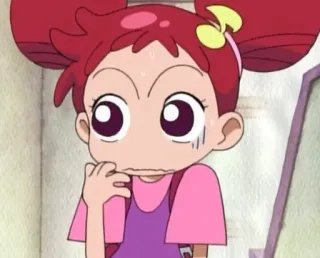 🤭 Hana-chan Ojamajo Doremi Аниме, Мультфильм, Милый, Смущенный, Потный, Девушка, Ojamajo Doremi telegram sticker