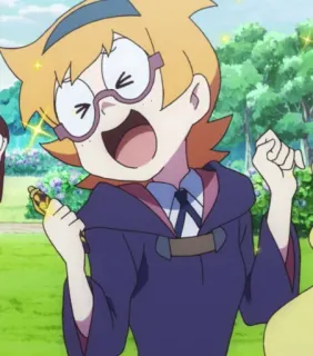 😍 Lotte Yanson Little Witch Academia Anime, Magia, Strega, Lotte Yanson, Little Witch Academia telegram sticker