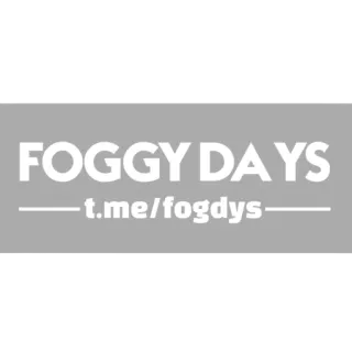 🚜 FOGGY DAYS
-t.me/fogdys- Nebeltage, Telegramm, Soziale Medien telegram sticker