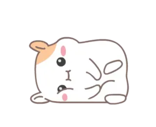 😕 guinea pig, cute, animal, pet, cartoon telegram sticker
