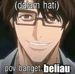 😕 (dalam hati)
pov banget beliau Аниме, Мем, Текст, Очки, Ухмылка telegram sticker