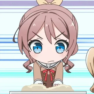 🌽 Anime, Chibi, Süß, Mädchen, Schuluniform whatsapp sticker