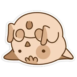 🙃 cachorro, filhote, animal, fofo, desenho animado telegram sticker