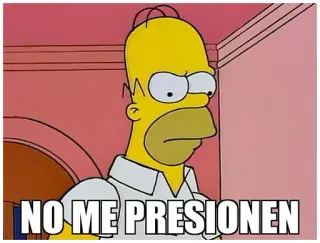😠 Homer Simpson The Simpsons NO ME PRESIONEN Homer Simpson, Simpsons, Cartoon, Humor, Spanish, Do not pressure me telegram sticker