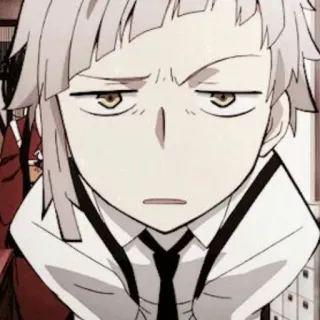 🗝 Atsushi Nakajima Bungou Stray Dogs 애니메이션, 아츠시, 나카지마, 문호 스트레이독스, 캐릭터, 표정 telegram sticker