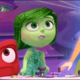 🤖 Disgust Inside Out Disgusto, Inside Out, Disney, Pixar, Emozione, Cartone animato telegram sticker