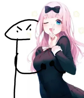 ❤️ Chika Fujiwara Kaguya-sama: Love Is War Аниме, Чика, Кагуя-сама, Каваий, Милый, Манга, Любовь это война, Аниме девушка telegram sticker