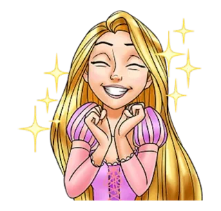 👸 Rapunzel Tangled Prinzessin, Disney, Cartoon, Animation, Rapunzel - Neu verföhnt, Rapunzel, blond whatsapp sticker