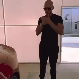 😎 Andrew Tate Эндрю Тейт, мужчина, люкс, автомобиль, знаменитость, инфлюенсер whatsapp sticker