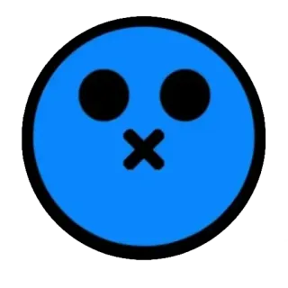 🤐 синий, лицо, без звука, эмодзи, тихий, не говорить whatsapp sticker