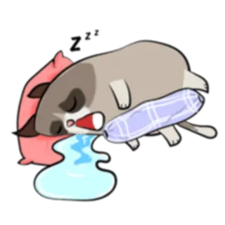 💤 кот, спит, уставший, ленивый, подушка, дрёма telegram sticker