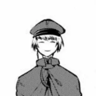 🗡 Anime, Charakter, Militär, Hut, Porträt telegram sticker