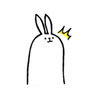 😨 lapin, lapinou, mignon, animal, dessin animé whatsapp sticker