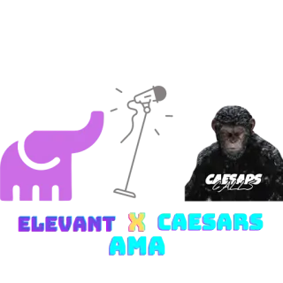 🔥 ELEVANT X CAESARS AMA olifant, caesar, dier, aap, tekst telegram sticker