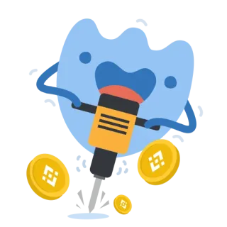 ⛏ cryptocurrency, Binance, mata uang digital, keuangan, investasi, koin telegram sticker