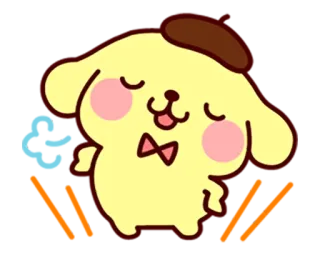 🐃 Pompompurin Pompompurin, Sanrio, chien, mignon, kawaii, personnage, jaune telegram sticker