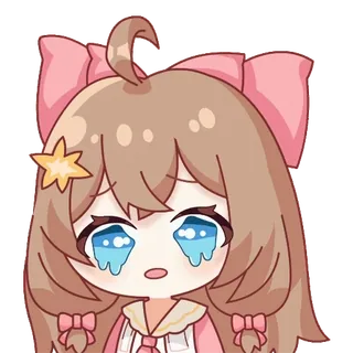 😢 Anime, Kawaii, Mignon, Triste, Pleurs, Dessin animé, Chibi whatsapp sticker