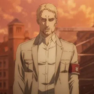 👾 Reiner Braun Attack on Titan アニメ, 進撃の巨人, ライナー・ブラウン, 軍事, 兵士, 暴力 whatsapp sticker
