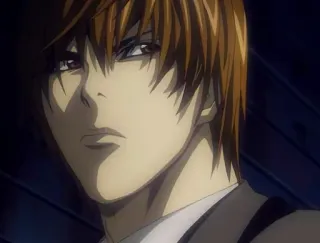😒 Light Yagami Death Note อนิเมะ, มังงะ, Death Note, ไลท์ ยางามิ, ตัวละคร telegram sticker