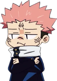 😒 Yuji Itadori Jujutsu Kaisen Anime, Manga, Charakter, Jujutsu Kaisen, Yuji Itadori, Fanart, Aufkleber telegram sticker