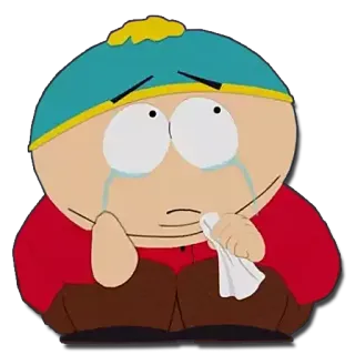 😢 Eric Cartman South Park 哭泣, 卡通, 伤心, 埃里克, 南方公园 telegram sticker