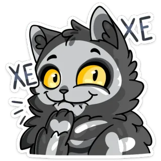 😃 XE XE XE XE gato, animal, pegatina, dibujo animado whatsapp sticker