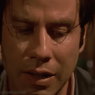 😰 @freetopsticker John Travolta, sudore, meme, espressione, faccia, attore telegram sticker