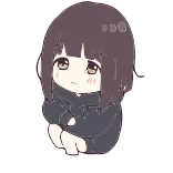 ๐ข anime, sad, chibi, cute, girl, cartoon telegram sticker