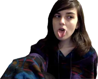 😛 женщина, язык, высунутый язык, глупый, выражение лица telegram sticker