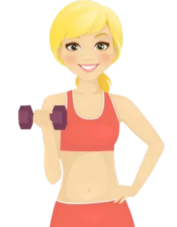 💪 Fitness, Training, Hantel, Übung, Frau, Sport whatsapp sticker