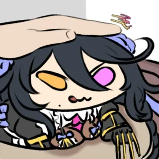❤️ anime, cartoon, chibi, headpat, cute, character, mascot telegram sticker