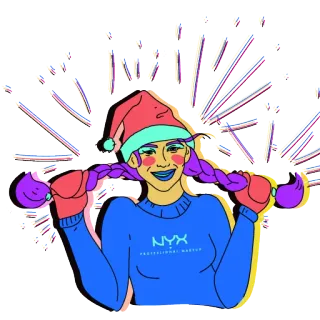 👻 NYX PROFESSIONAL MAKEUP NYX, Make-up, Weihnachten, Winter, Kosmetik, Frau, Feiertag telegram sticker