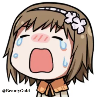 😭 @BeautyGuid anime, crying, sad, emotional, manga, girl telegram sticker