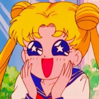 🤩 Sailor Moon Anime, Manga, Kartun, Lucu, Senang, Kawaii, Sailor Moon whatsapp sticker