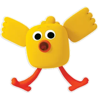 😮 мультфильм, персонаж, желтый, птица telegram sticker