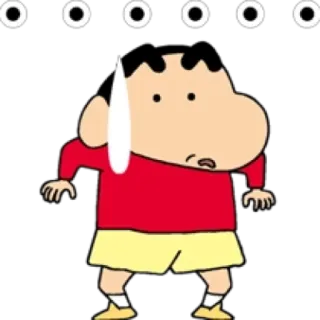 😐 Shin-chan Crayon Shin-chan Shin-chan, Crayon Shin-chan, Anime, Kartun, Keringat, malu, gugup whatsapp sticker