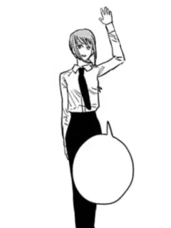 😀 Makima Chainsaw Man anime, manga, makima, chainsaw man, woman, business attire telegram sticker