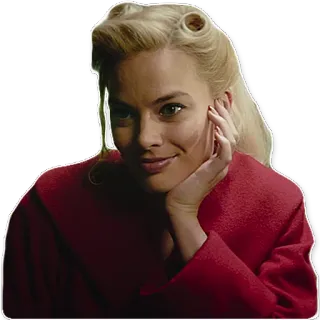 🗣 Margot Robbie Margot Robbie, actrice, blonde, sourire, portrait whatsapp sticker