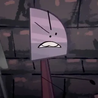😤 cuchillo, programa de objetos, enojado, dibujos animados whatsapp sticker