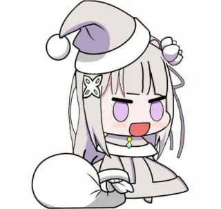 🎅 Animé, Noël, Père Noël, Mignon, Dessin animé whatsapp sticker